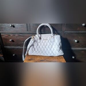 Vera Bradley Gray Quilted Top-Handle Satchel